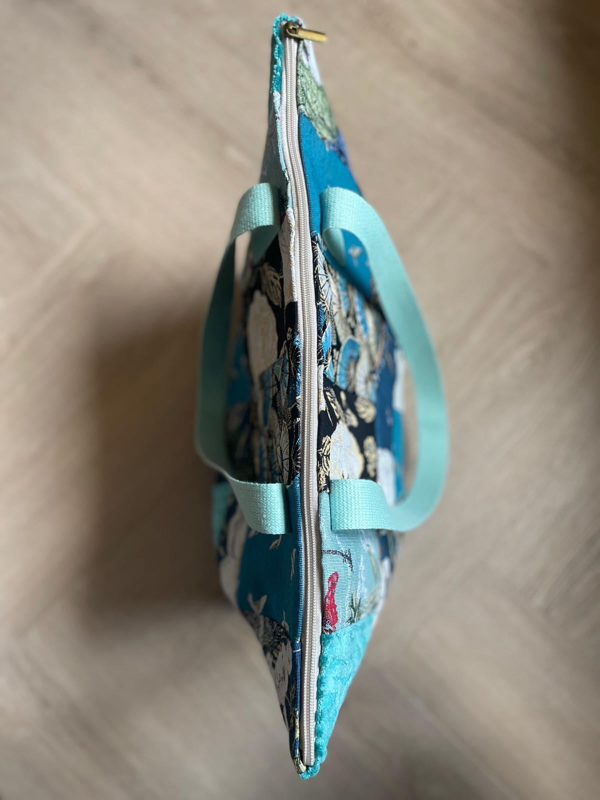 ! NIEUW Tas maxi: Patchwork 'AQUA'