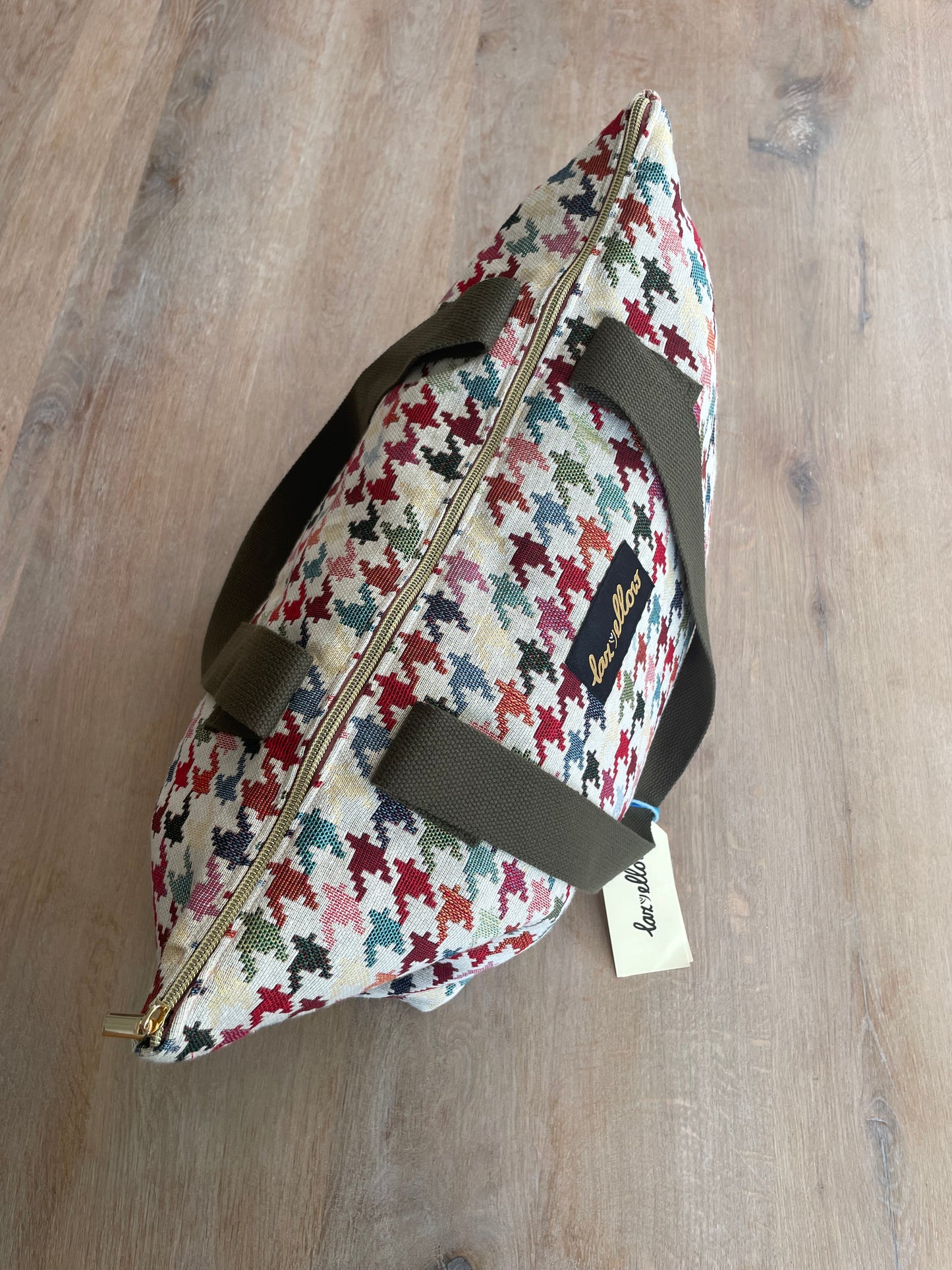 Tas gobelin kleuren 'Kippenpoot' met rits