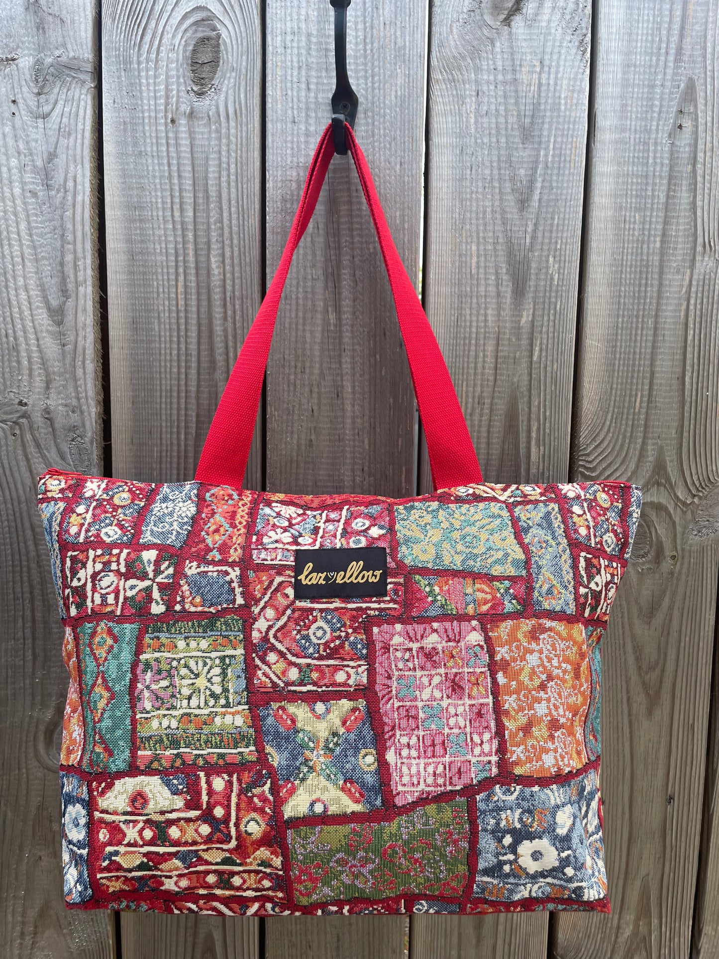 Tas gobelin rood met rits