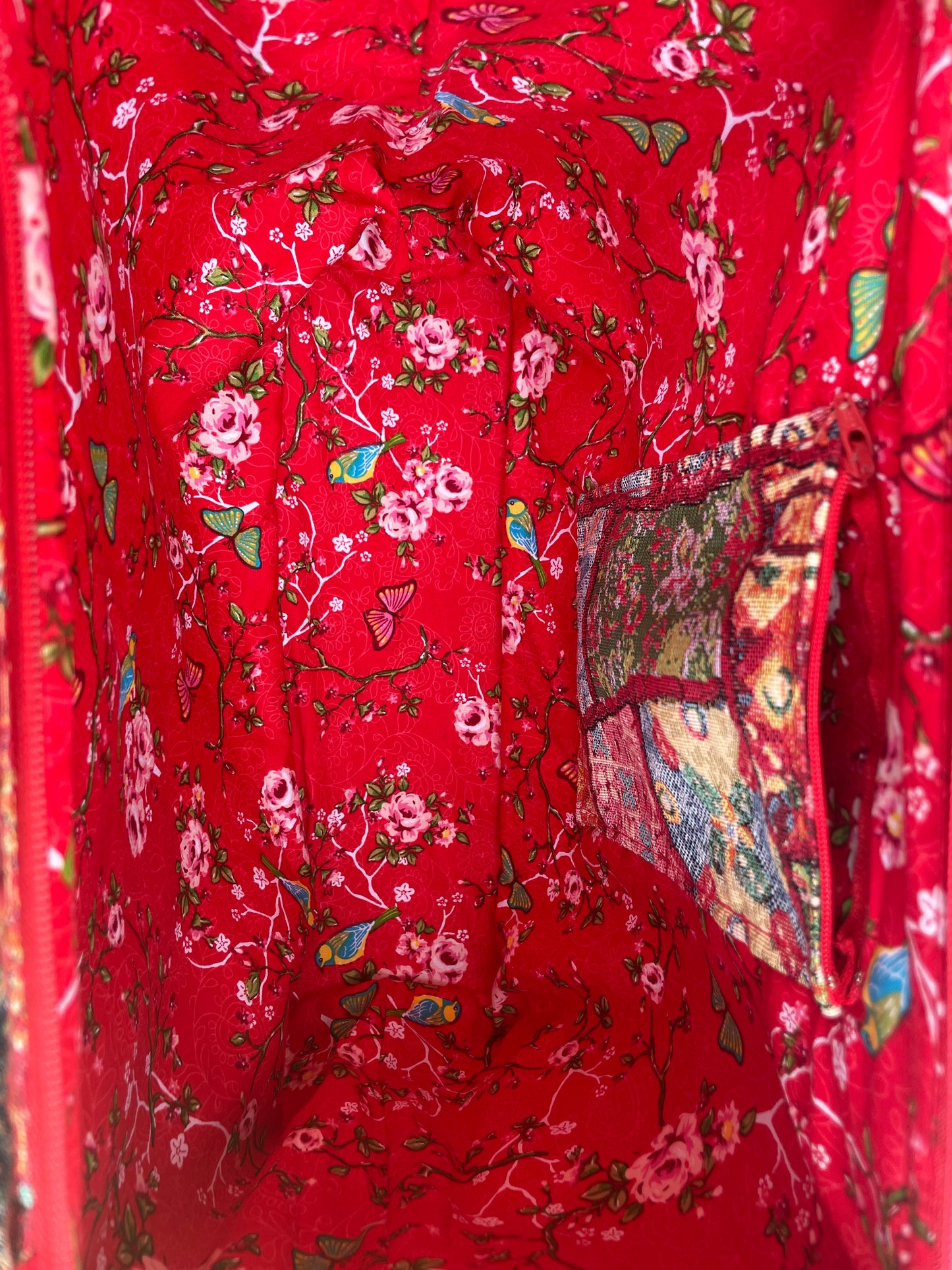 Tas gobelin rood met rits
