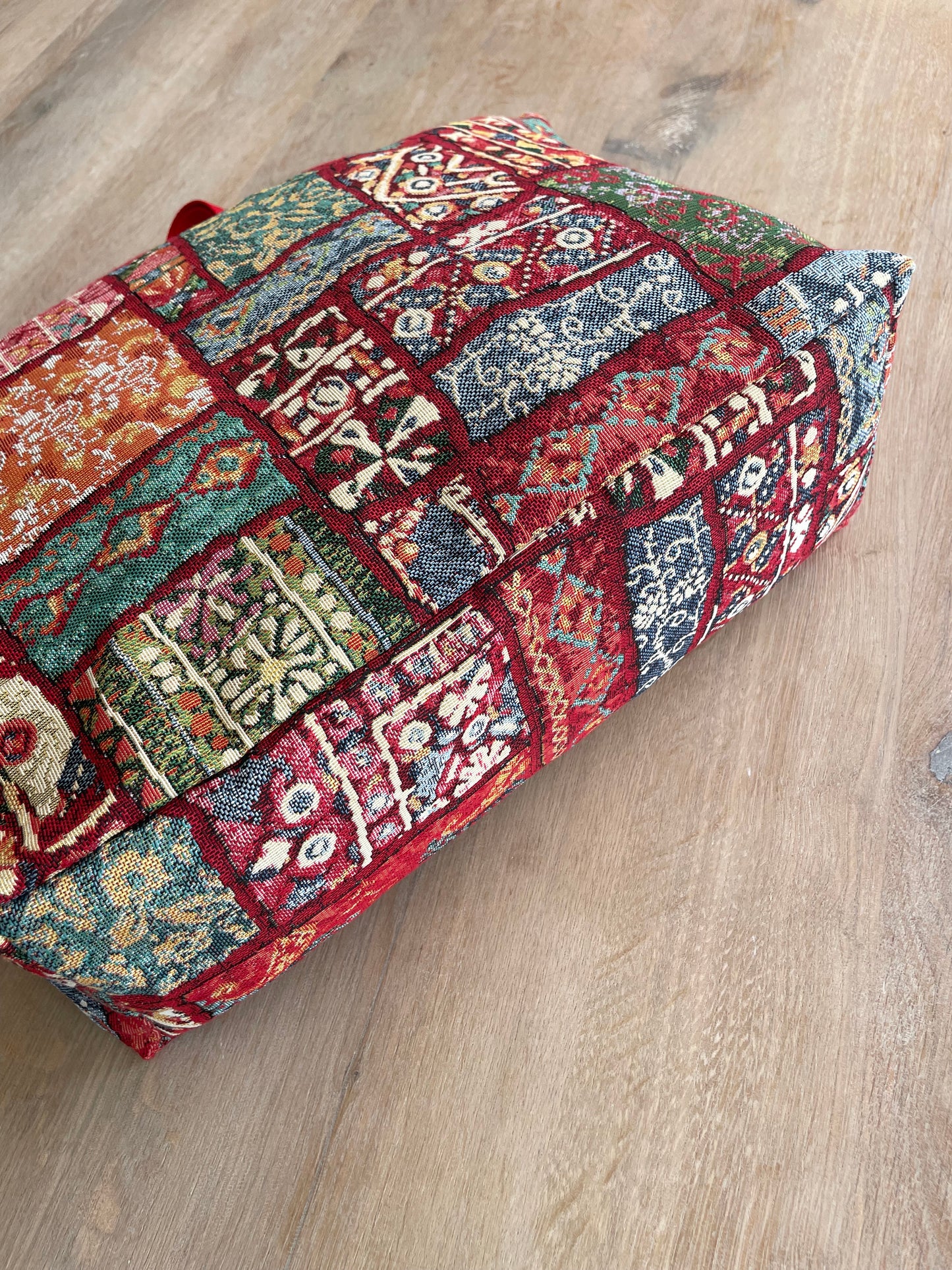 Tas gobelin rood met rits