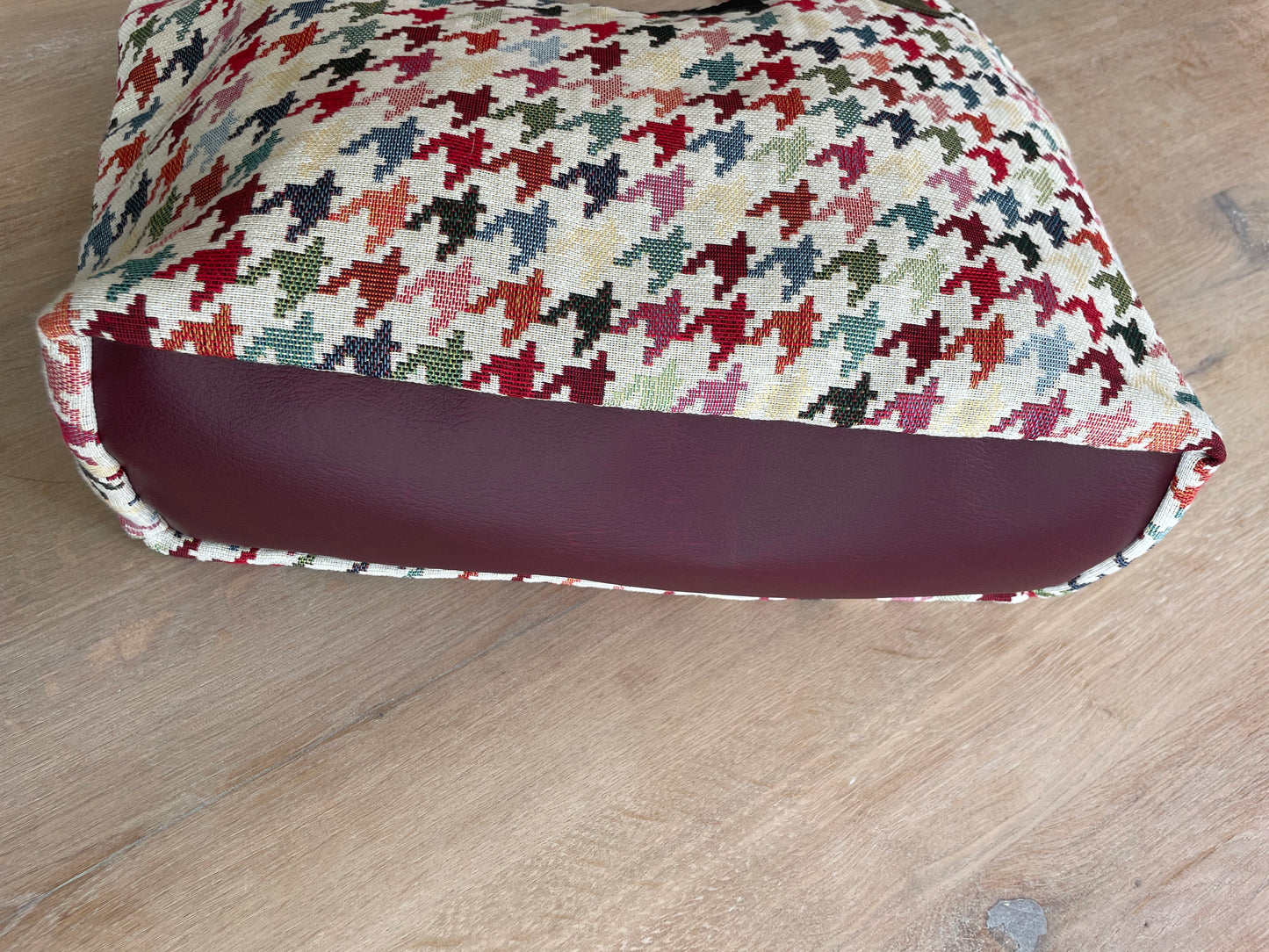 Tas gobelin kleuren 'Kippenpoot' met rits