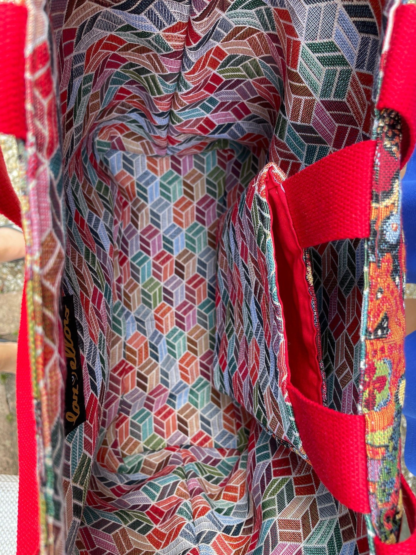 2-in-1 Tas inside-out gobelin kleurrijk