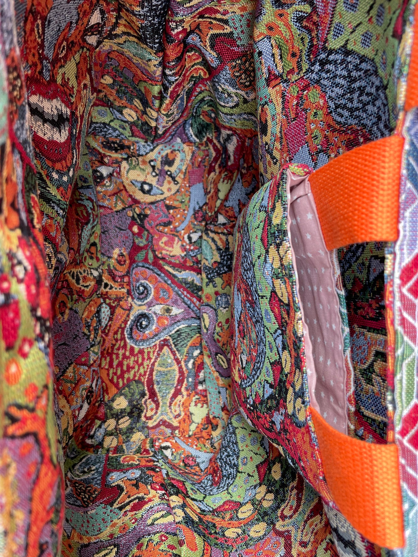 2-in-1 Tas inside-out gobelin kleurrijk