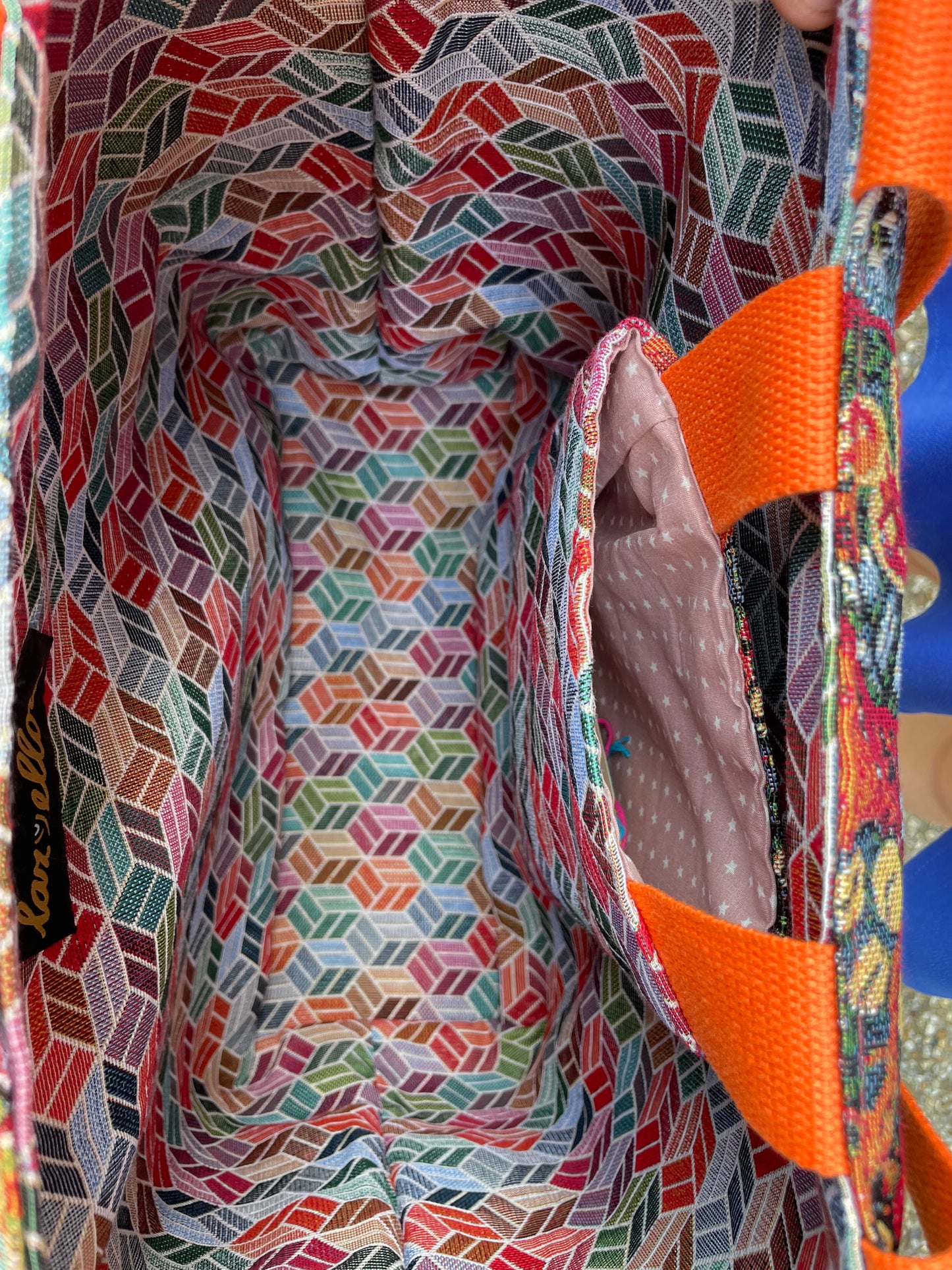 2-in-1 Tas inside-out gobelin kleurrijk