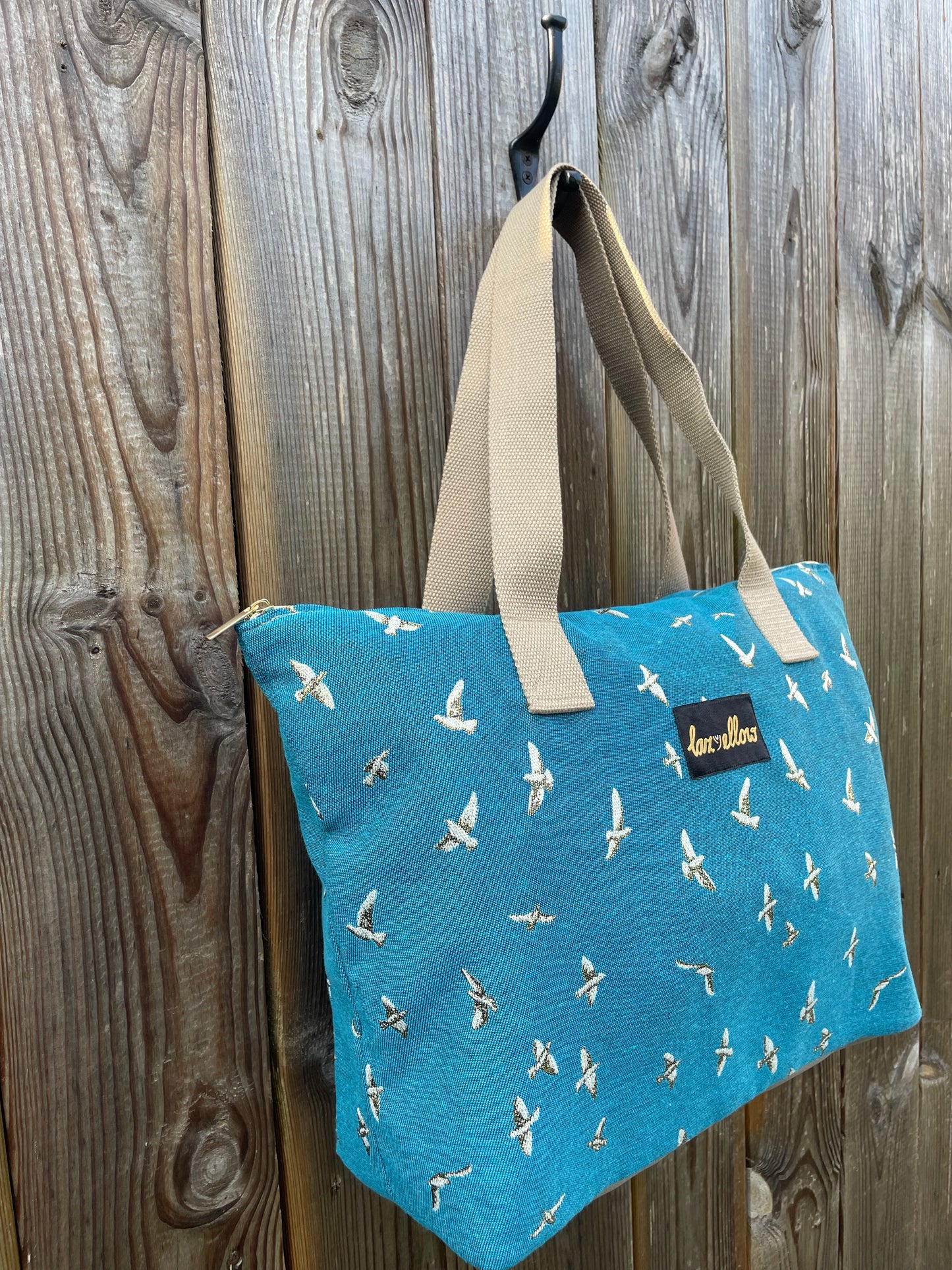 Tas Vogels petrol blauw