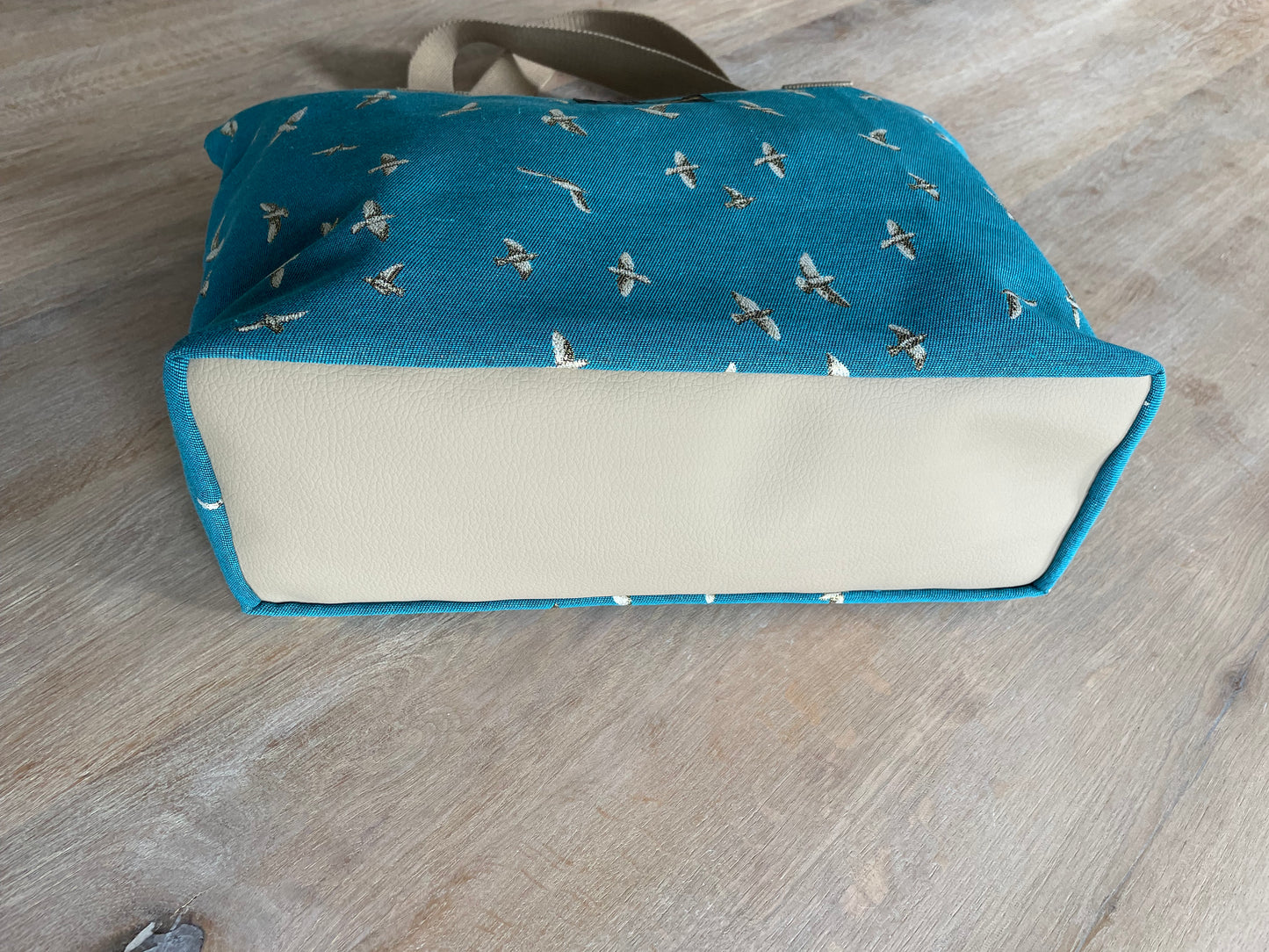 Tas Vogels petrol blauw