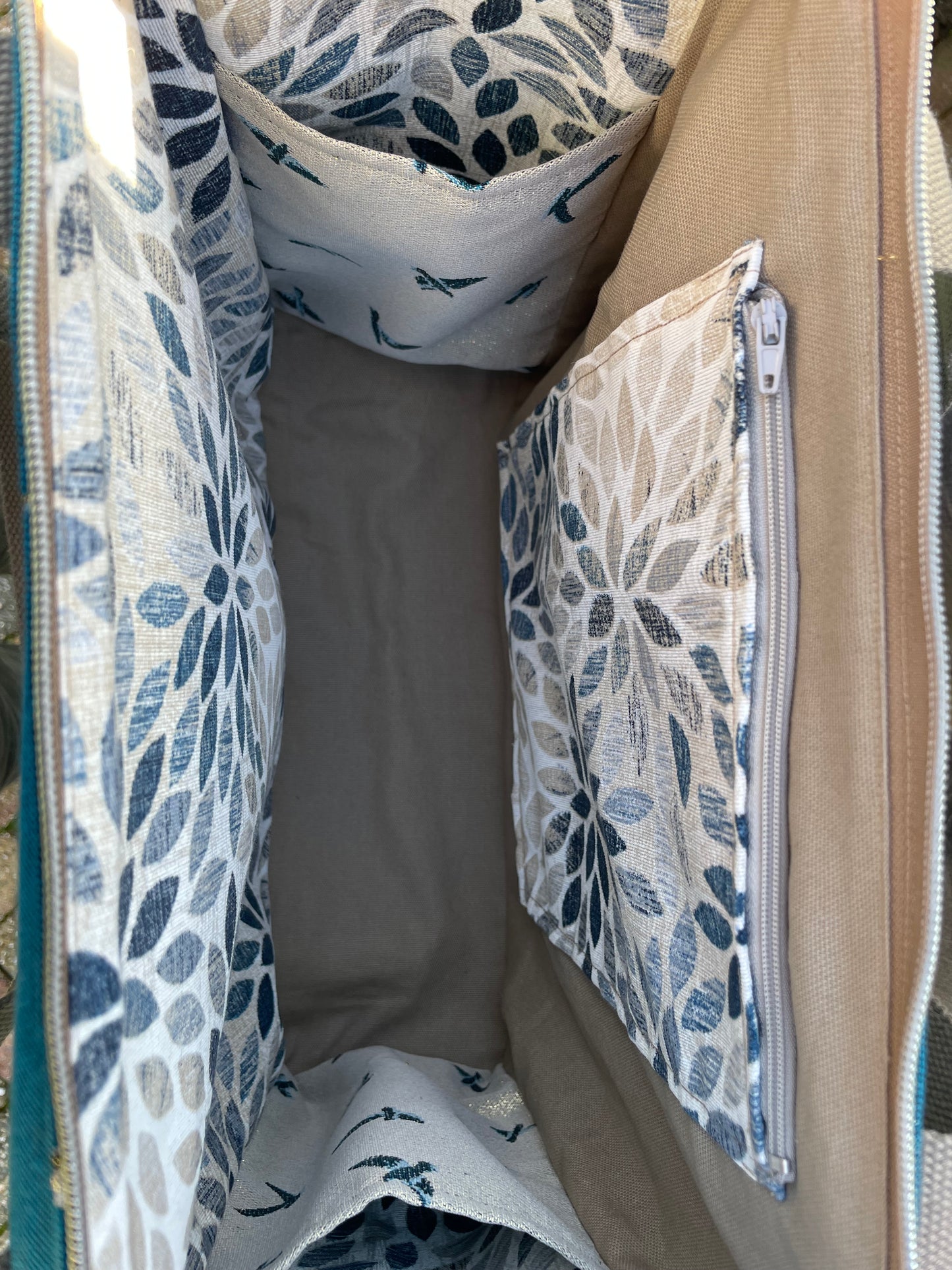 Tas Vogels petrol blauw