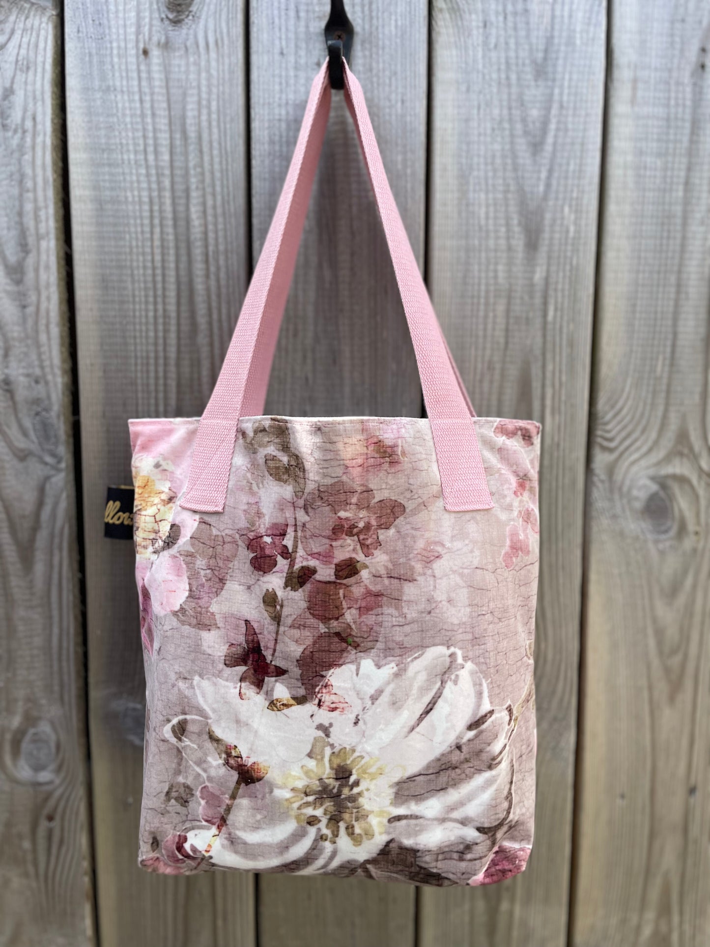 Opvouwbaar tasje Shopbuddy pink velvet