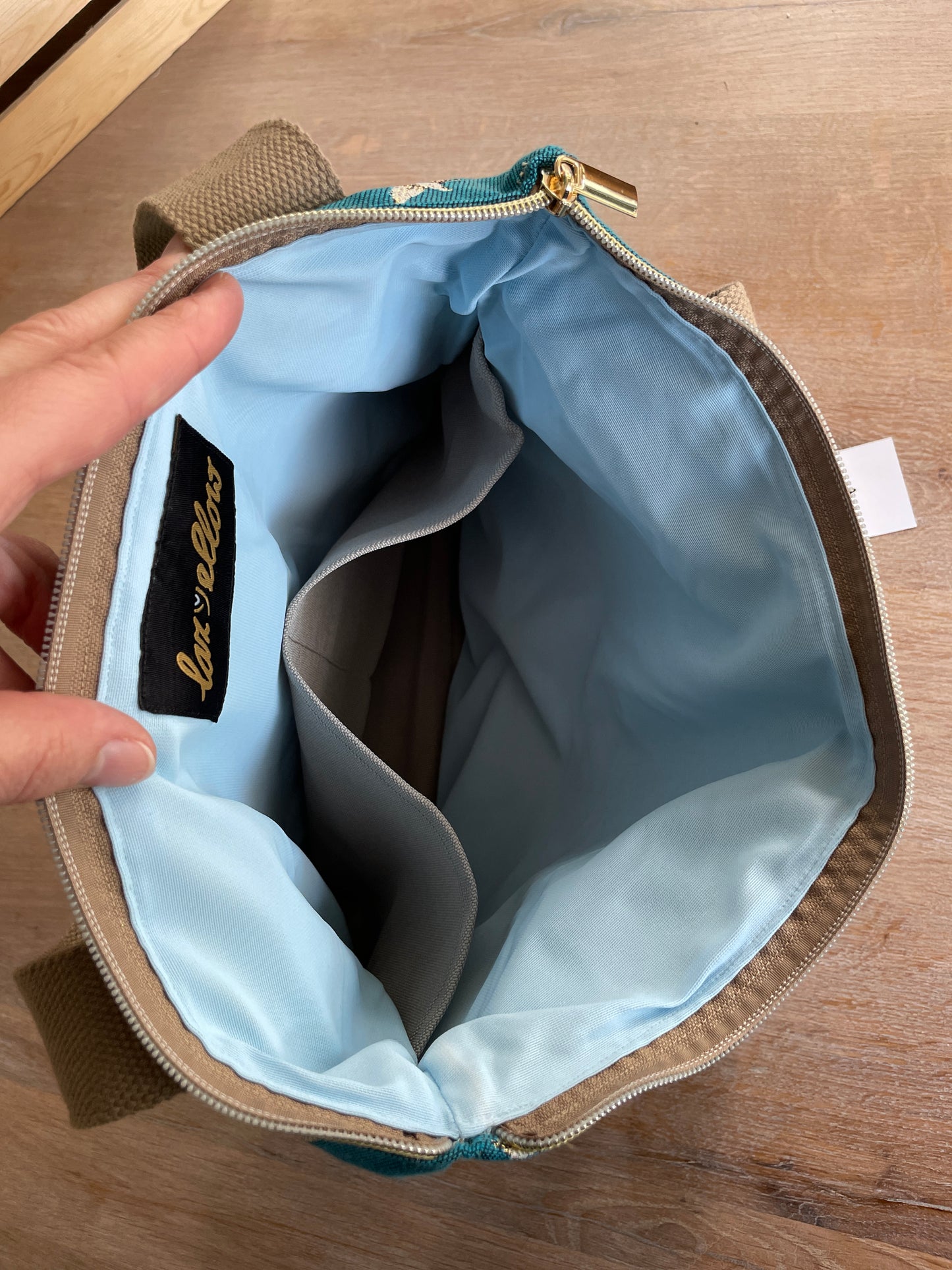 Tas Midi Vogels Petrol STUUR EEN MAIL OM TE BESTELLEN!