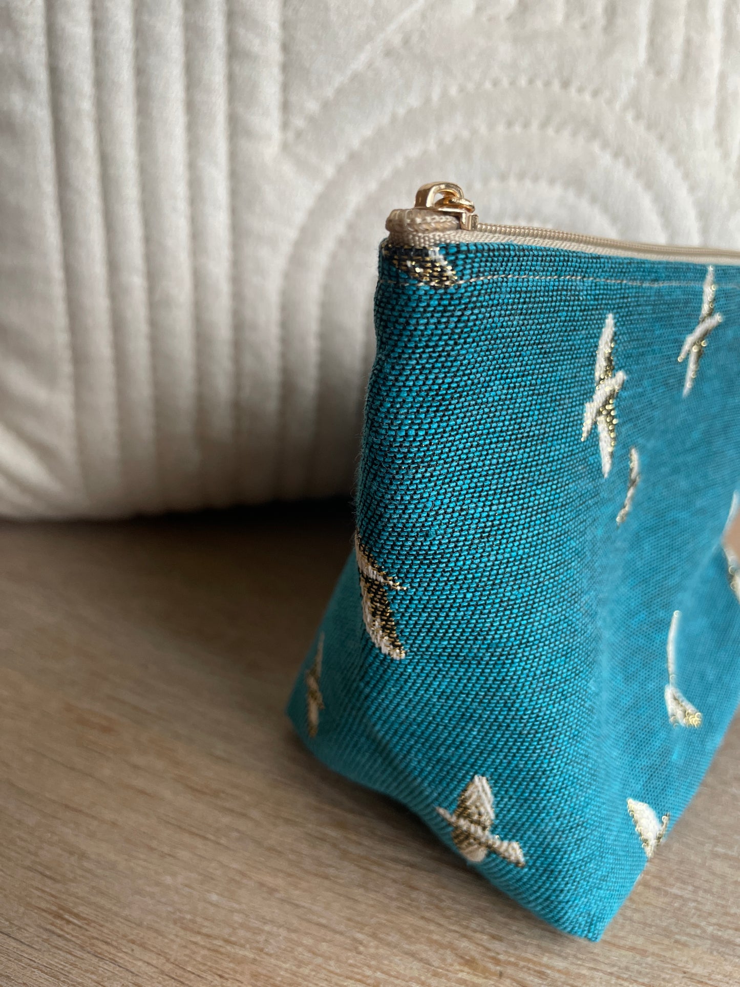 Toilettasje Mini Petrol vogels STUUR EEN MAIL OM TE BESTELLEN!