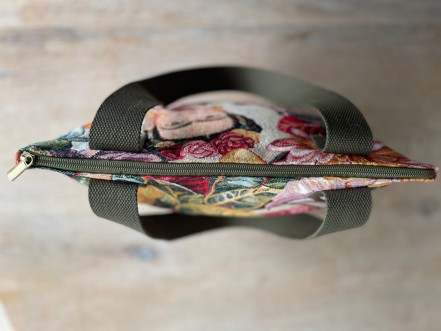 Tas Midi Frida Kahlo. Groene hengsels STUUR EEN MAIL OM TE BESTELLEN!