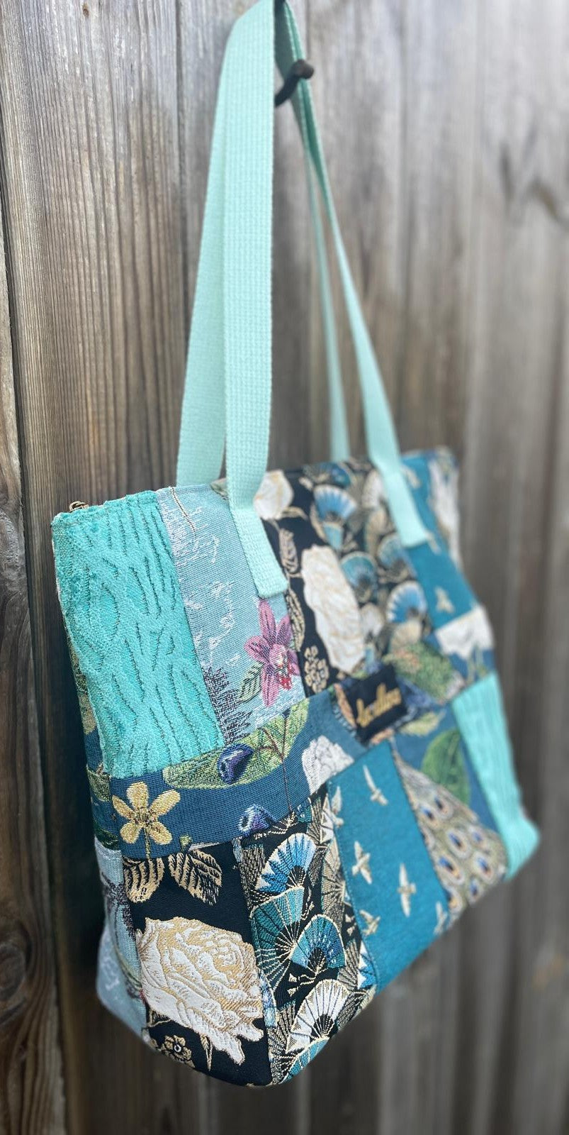 ! NIEUW Tas maxi: Patchwork 'AQUA'