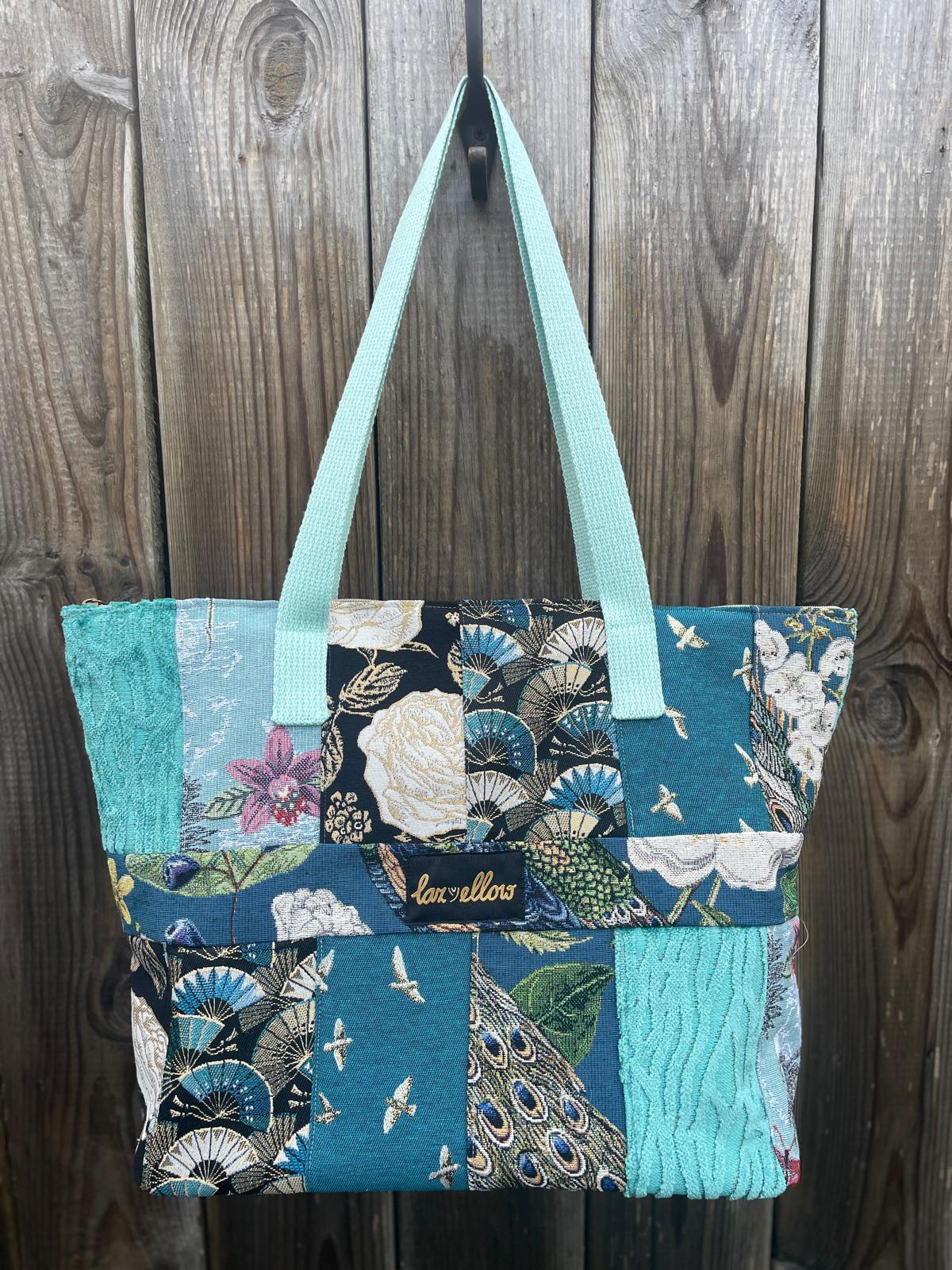 ! NIEUW Tas maxi: Patchwork 'AQUA'