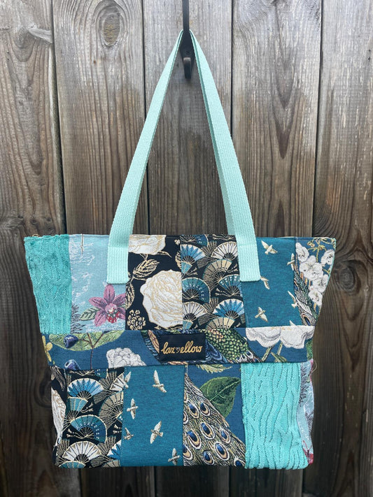 ! NIEUW Tas maxi: Patchwork 'AQUA'
