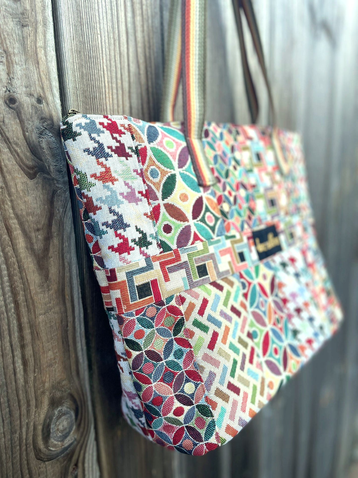! NIEUW Tas maxi: Patchwork 'GEOMETRY'