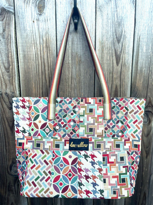 ! NIEUW Tas maxi: Patchwork 'GEOMETRY'