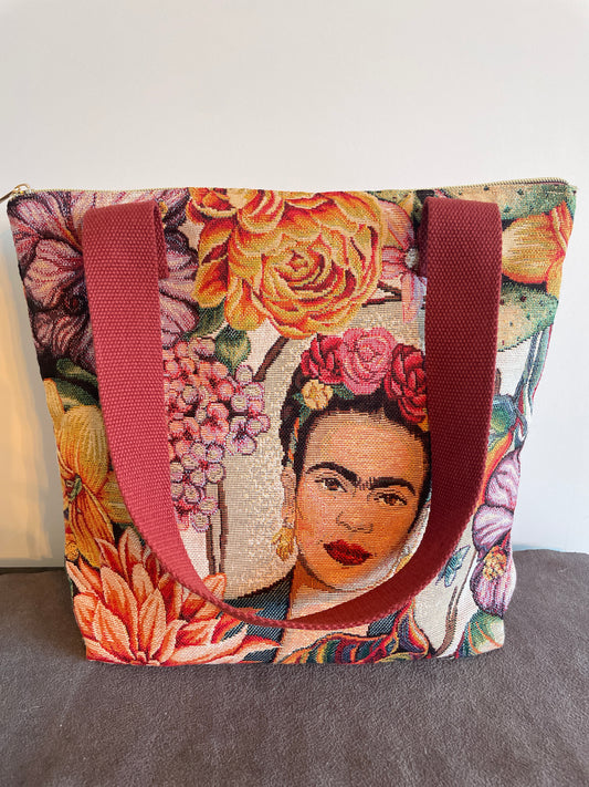 Tas Midi Frida Kahlo. Rode hengsels