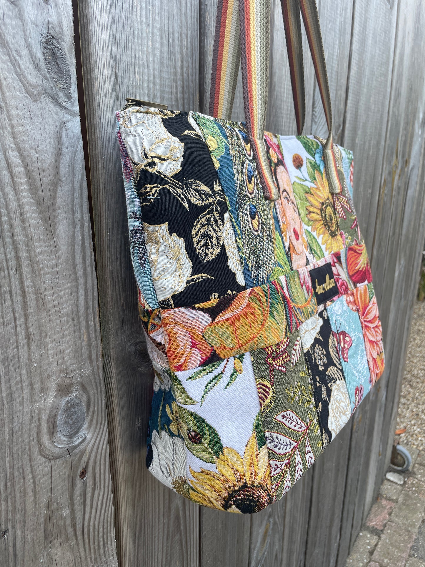 Tas maxi: Patchwork bloemen