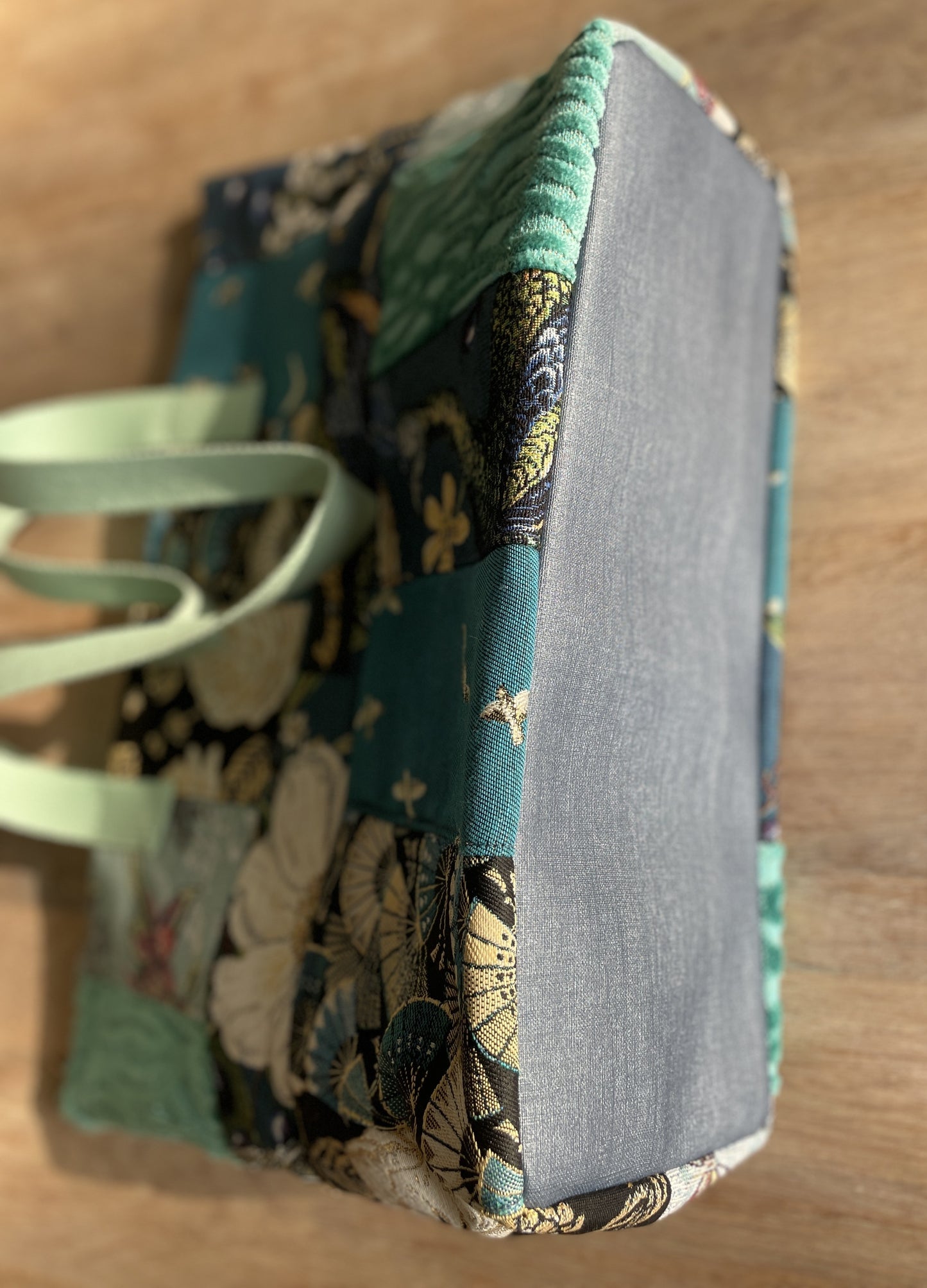 Tas maxi: Patchwork aqua