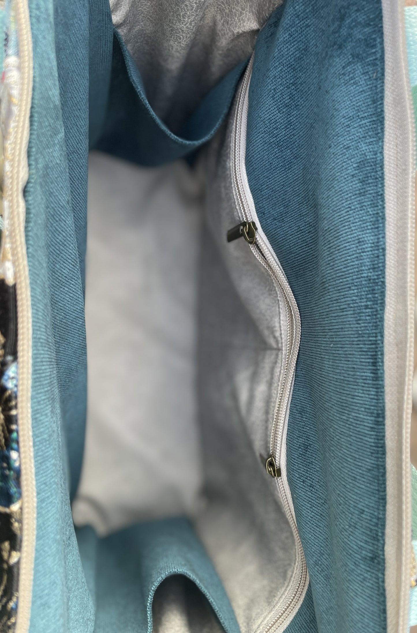 ! NIEUW Tas maxi: Patchwork 'AQUA'