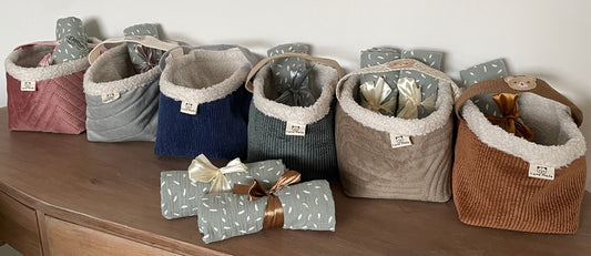 Handgemaakt mandje voor babyspulletjes in verschillende kleuren verkrijgbaar!